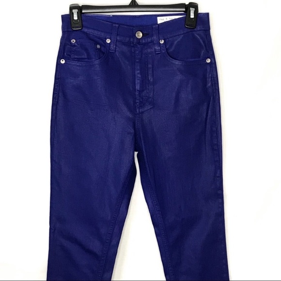 RAG & BONE High Rise Ankle Skinny Coated Jeans NWT - Picture 5 of 10